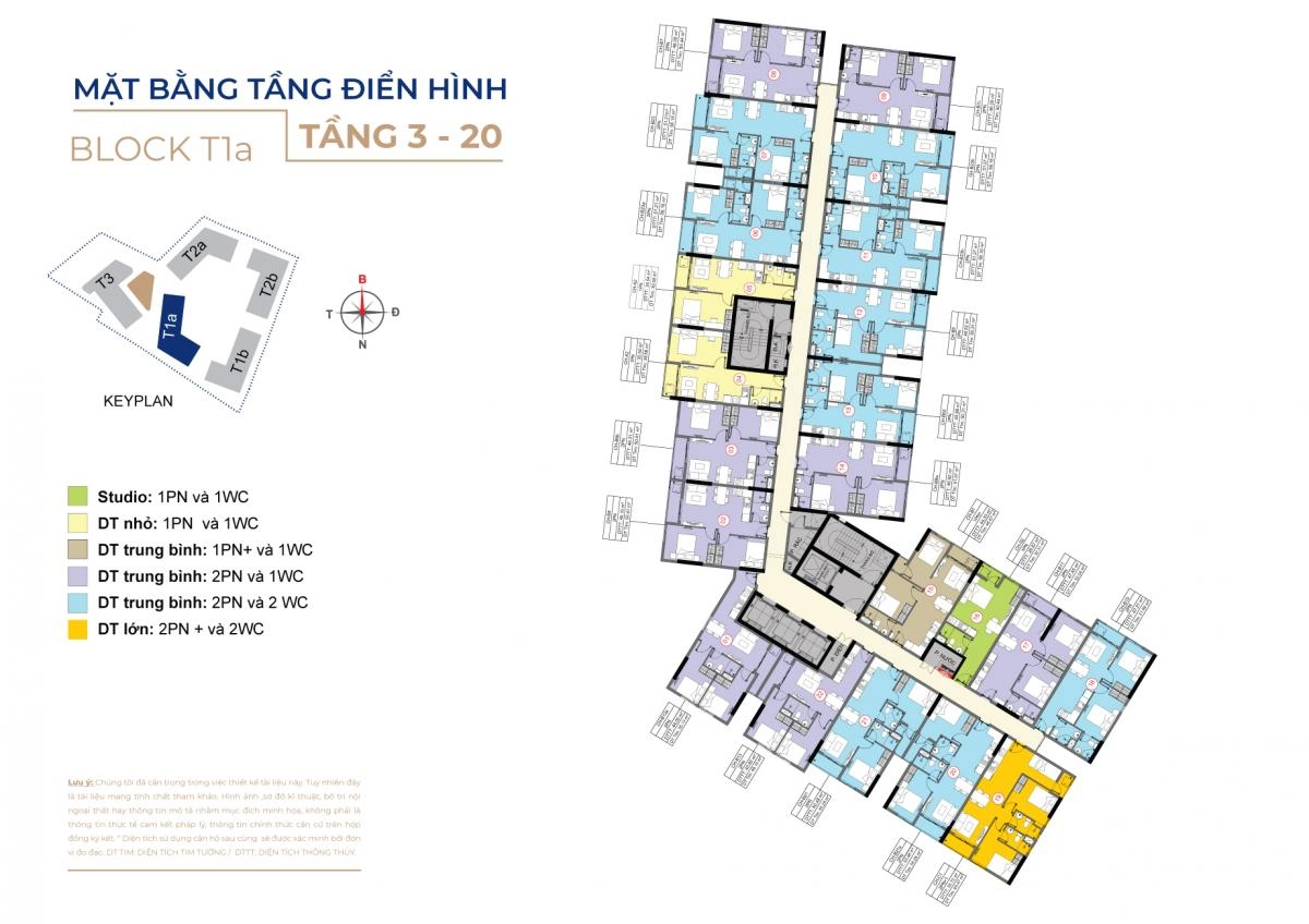 Mặt bằng Destino Centro block T1b