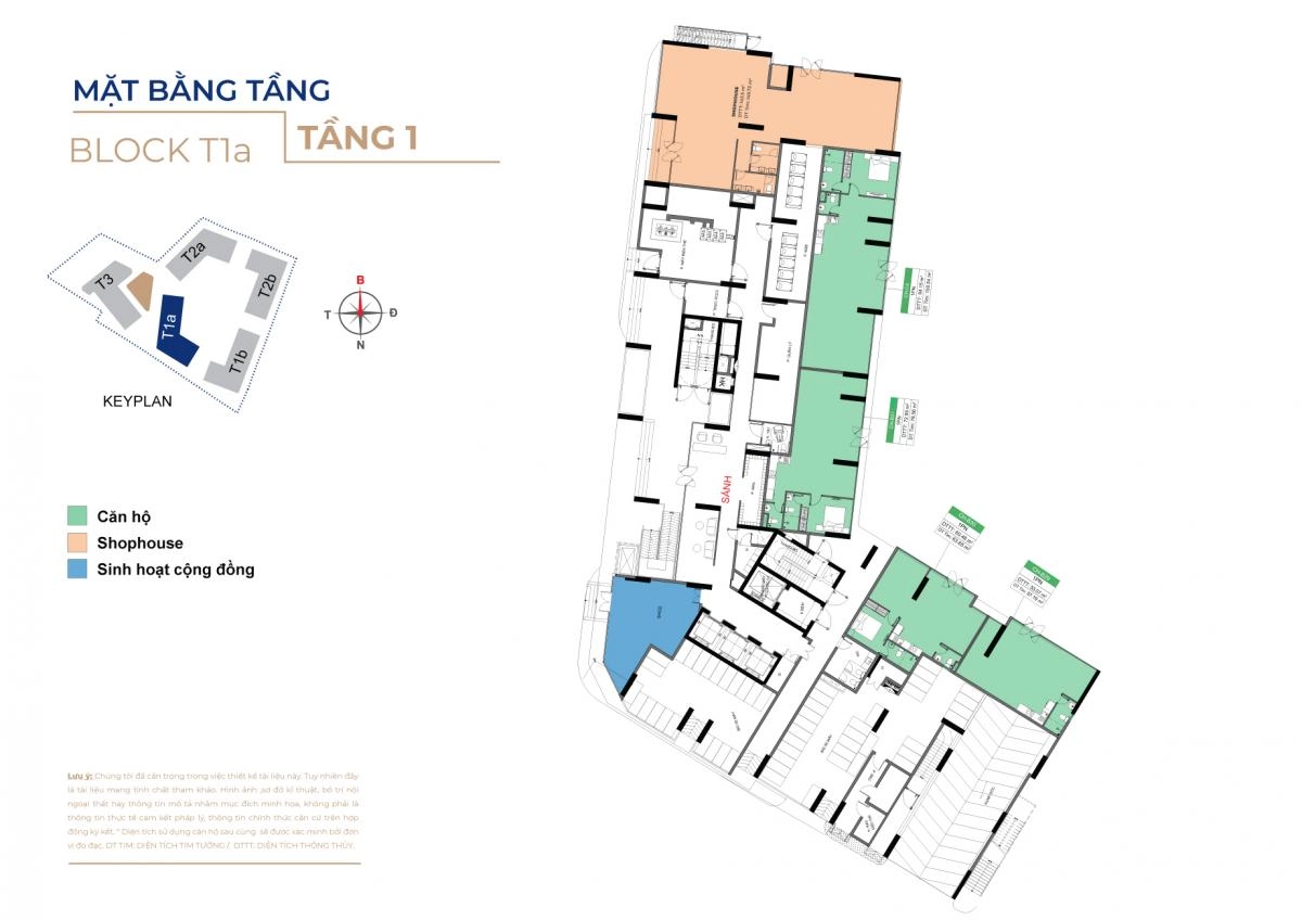 Mặt bằng Destino Centro block T1b